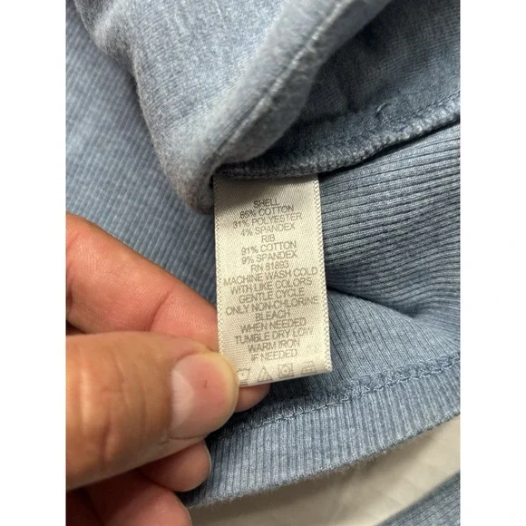 H by Halston Womens 22W Blue Asymmetrical Zip Knit Jacket Moto Blazer Stretch - Picture 6 of 10